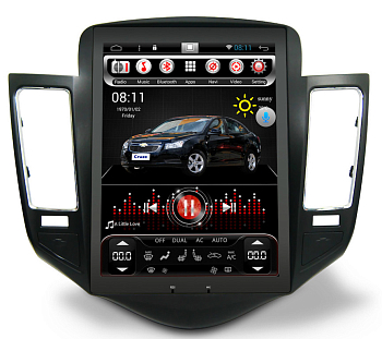 Головное устройство 10 дюймов Chevrolet Cruze 2009-2012 на Android 6.0 CARMEDIA SP-10401-T8 tesla-style