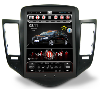 Головное устройство 10 дюймов Chevrolet Cruze 2009-2012 на Android 6.0 CARMEDIA SP-10401-T8 tesla-style