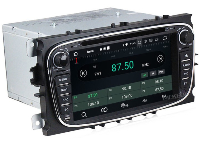 Магнитола для Ford Focus II, Mondeo, S-MAX, Galaxy, Tourneo, Transit Connect черный на Android 10 - Carmedia MKD-7028B-P6