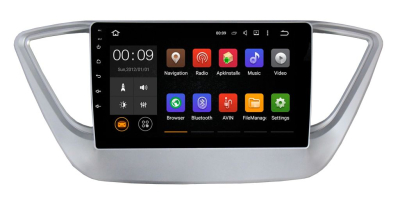 Штатная магнитола Roximo 4G (2K) RX-2011-N17 Hyundai Solaris, 2017- (авто с навигацией) (Android 13)