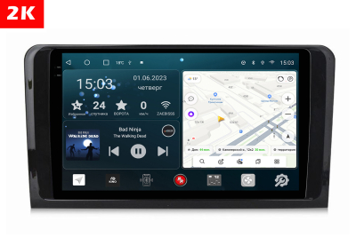 Автомагнитола штатная с 2K экраном RedPower 71168G Slim на Android 10 для Mercedes-Benz ML-GL 2006-2012 (чёрный глянец)