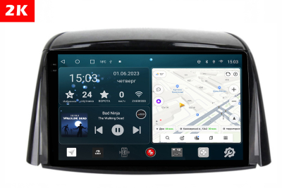 Автомагнитола штатная с 2K экраном RedPower 71261 Slim на Android 10 для Renault Koleos 1-поколение (10.2007-06.2016)