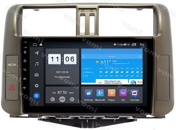 Штатная магнитола VOMI ZX593R9-7862-LTE-4-64 для Toyota Prado 150 2010-2013 для комплектации с круговым обзором на Android 10