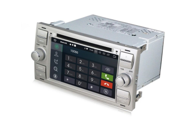 Штатное головное устройство Ford Focus 2, Transit, C-Max, Fusion (230х120мм) серебро на Android 10 Carmedia MKD-F745S-P30