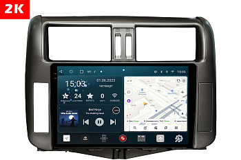 Автомагнитола штатная с 2K экраном RedPower 71065G Slim на Android 10 для Toyota Land Cruiser Prado 150 (09.2009-10.2013) серая