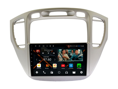 Штатная магнитола Toyota Kluger V, Highlander 2000-2007 Серая (авто без монитора) на Android 11, DSP, 4G, IPS / QLED 2K, Carplay - Cardrox CD-4956