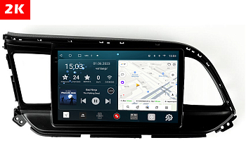 Автомагнитола штатная с 2K экраном Redpower 75094B на Android 10 для Hyundai Elantra 6-поколение AD (09.2015-07.2019) чёрная