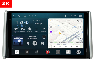 Автомагнитола штатная с 2K экраном RedPower 71517 Slim на Android 10 для Toyota RAV4 5-поколение XA50 (Производство китай) (03.2022-н.в.)