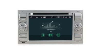 Штатное головное устройство Ford Focus 2 2005-2007, Transit 2006-2015, C-Max 2003-2010, Fusion 2005-2012 (230х120мм) серебро на Android 10 Carmedia MKD-F745S-P5