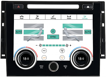 ЖК климат-контроль для Land Rover Range Rover Sport 2 2013-2016 (с вырезом под CD) - Radiola Sport климат 13-16