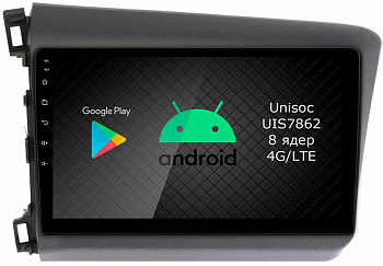 Штатная магнитола Roximo 2K / RI-1921 для Honda Civic 9 4D, 2011-2015 (Android 12)