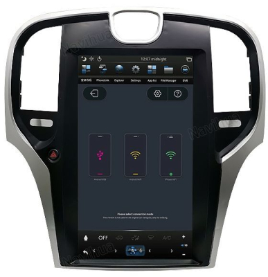 Штатное головное устройство Tesla для Chrysler 300C 2013-2016 на Android 9 Carmedia NH-1301