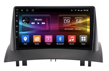 Штатная магнитола для Renault Megane II 2004-2009 на Android 10, DSP, HDMI, Интерьерная подсветка - Carmedia OL-9996-D