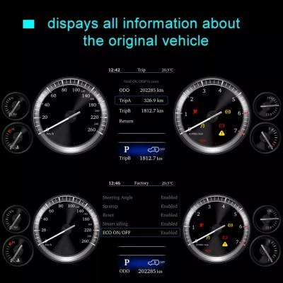 Цифровая приборная панель для Toyota Land Cruiser Prado 2018+ - Carmedia NH-LCD-T04