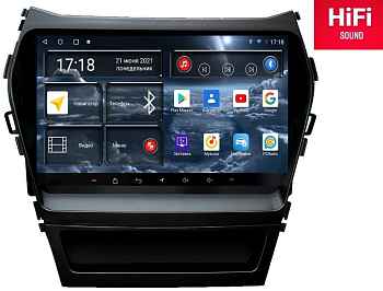 Автомагнитола штатная с 2K экраном Redpower 75208 на Android 10 для Hyundai Santa Fe 3-поколение DM (08.2012-01.2019) (с штатной NAVI)