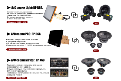 Комплект динамиков RedPower RP6A PRO