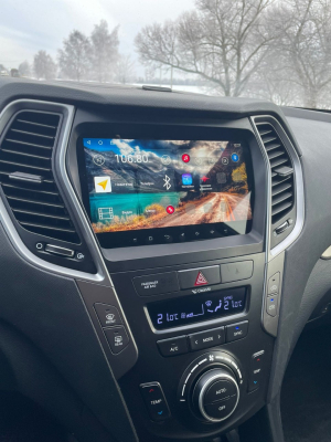 Автомагнитола штатная с 2K экраном RedPower 71210 Slim на Android 10 для Hyundai Santa Fe III DM 2012-2018