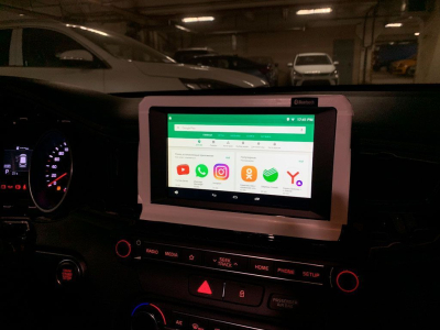 Навигационный блок на Android 9.0 для Volvo со штатным CarPlay CARMEDIA AS-CP91