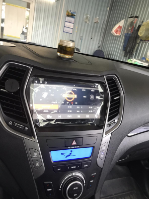 Автомагнитола штатная с 2K экраном RedPower 71210 Slim на Android 10 для Hyundai Santa Fe III DM 2012-2018