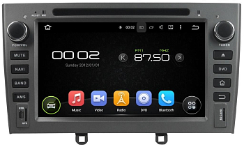 Штатная автомагнитола Peugeot 408 2012+, 308 2008-2014, RCZ 2010-2015 серый Carmedia KD-7604-g-P6 Android 9.0 DSP