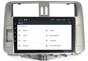 Штатное головное устройство Android 6.0 Newsmy MKD-9034 для TOYOTA LC PRADO 150 2009-2013 темно-серый