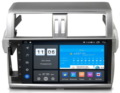 Штатная магнитола VOMI ZX361R10-7862-LTE для Toyota Prado 150 2014-2017 на Android 10