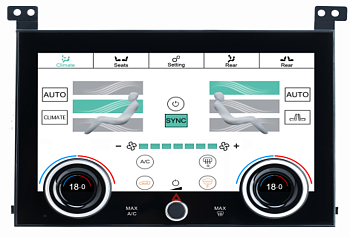 Цифровая LCD-панель управления климатом для Range Rover Vogue 2012-2016 (без CD привода)  - Radiola Vogue климат 12-16