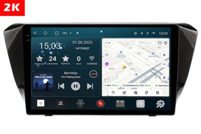 Автомагнитола штатная с 2K экраном RedPower 71014 Slim на Android 10 для Skoda Superb 2015+