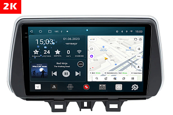 Автомагнитола штатная с 2K экраном RedPower 71247 Slim на Android 10 для Hyundai Tucson 2017+