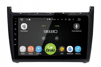 Штатная магнитола CarDroid RD-3707F для Volkswagen Polo (Android 10)