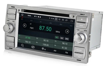 Магнитола для Ford (Серебро): Focus 2 2005-2007, Transit 2006-2015, C-Max 2003-2010, Fusion 2005-2012 (230х120мм) на Android 10 - Carmedia MKD-7031S-P6