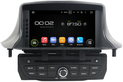 Штатное головное устройство Android 7.1 Newsmy KD-7237-P3-7 для RENAULT Megane III 2009+, Fluence 2010+ черный привод