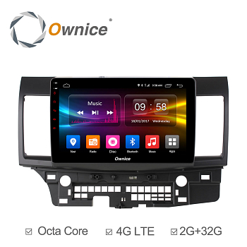 Штатная магнитола Ownice C500+ S1632P для Mitsubishi Lancer X (Android 6.0)