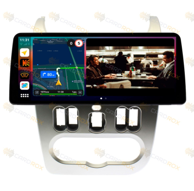 Штатная магнитола Renault Sandero, Logan 2010-2014 (серебро) на Android 10, DSP, 4G, IPS, Carplay - Cardrox CD-4095-12 (12 дюймов)