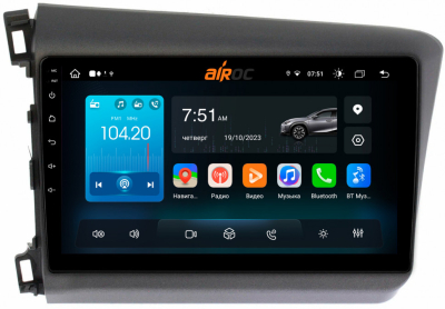 Штатная магнитола Roximo 4G (2K) RX-1921 для Honda Civic 9 4D, 2011-2015 (Android 13)