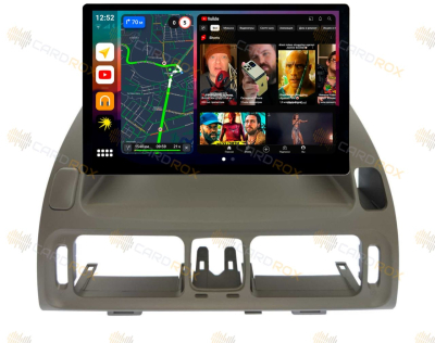 Штатная магнитола Toyota Progres 1998 - 2007 взамен верхнего дисплея на Android 10, DSP, 4G, IPS, Carplay - Cardrox CD-4842-13 (11-13 дюймов)