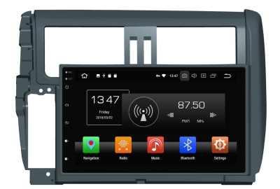 Штатное головное устройство Toyota Land Cruiser Prado 150 2009-2013 темно-серый на Android 9.0 Carmedia KD-9025-P5