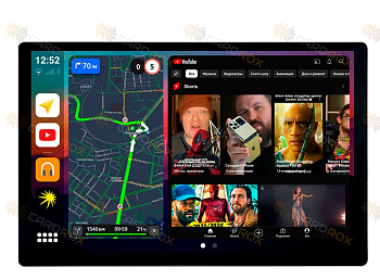 Штатная магнитола Toyota Vitz 1999 - 2005 взамен верхнего бардачка на Android 10, DSP, 4G, IPS, Carplay - Cardrox CD-4844-13 (11-13 дюймов)