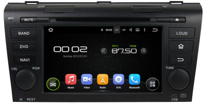 Штатное головное устройство Android 7.1 Newsmy KD-7003-P3-7 для Mazda 3 2003-2009 (BK)
