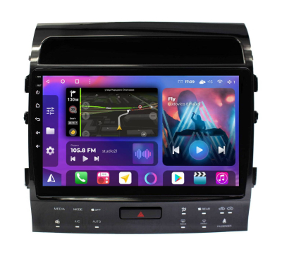 Штатная магнитола для Toyota Land Cruiser 200 2007-2010 на Android 13, QLED/2K, 4G - FarCar S500 Plus (381C-2M TYPE C сенсорные кнопки)