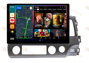 Штатная магнитола Honda Civic 4d (седан) 2006 - 2011 правый руль на Android 10, DSP, 4G, IPS, Carplay - Cardrox CD-4855-13 (11-13 дюймов)