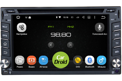 Универсальная 2DIN магнитола Roximo CarDroid RD-1002D (Android 9.0) DSP
