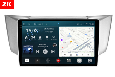 Автомагнитола штатная с 2K экраном Redpower 75244 на Android 10 для Lexus RX300/330/350/400h 2-поколение XU30 (2003-2009)