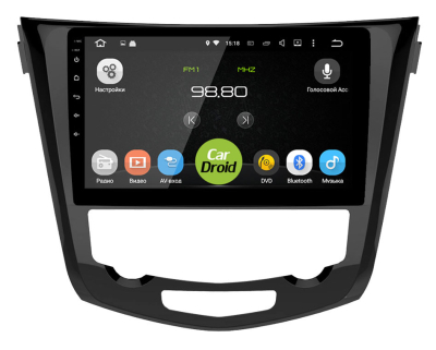 Штатная магнитола Roximo CarDroid RD-1212F-NV14 для Nissan Qashqai 2, X-Trail 3, 2014- (климат с навигацией) (Android 10) DSP