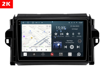 Автомагнитола штатная с 2K экраном Redpower 75069 на Android 10 для Toyota Fortuner 2-поколение (07.2015-07.2020)