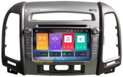 Штатное головное устройство для HYUNDAI Santa Fe 2006-2010 (ДО-рестайлинг, CM, 3 отверстия под кнопки) на Android 8.0 Carmedia KDO-7021