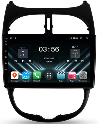 Штатная магнитола для Peugeot 206 1998-2012 на Android 13 - FarCar (D/DX778M)