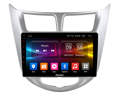 Штатная магнитола Ownice G10 S9707E для Hyundai Solaris (Android 8.1.0)