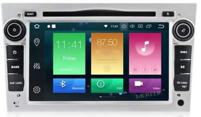 Штатное головное устройство OPEL Astra H, Vectra С, Corsa D, Antara, Vivaro, Meriva, Zafira (серебро) на Android 10 Carmedia MKD-7408b-P6N