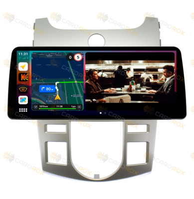 Штатная магнитола Kia Cerato 2009-2012 (под климат-контроль) серебро на Android 10, DSP, 4G, IPS, Carplay - Cardrox CD-4064-12 (12 дюймов)